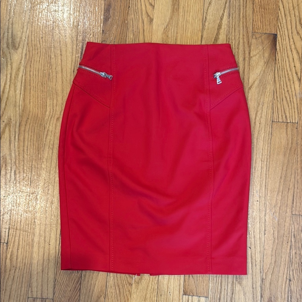 Express Red Pencil Skirt Workwear
